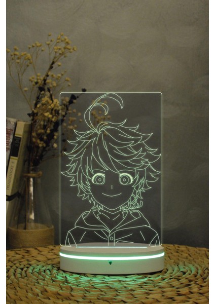 Emma , The Promised Neverland - 3 Boyutlu 16 Renk Dekoratif Gece Lambası 3d indirimleri
