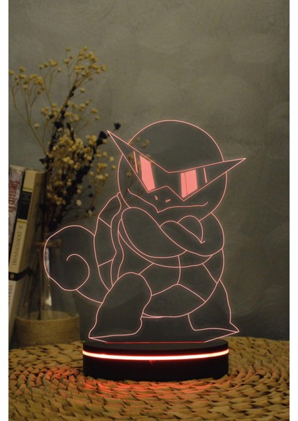 Squirtle , Pokemon - 3 Boyutlu 16 Renk Dekoratif Gece Lambası 3d fiyatları