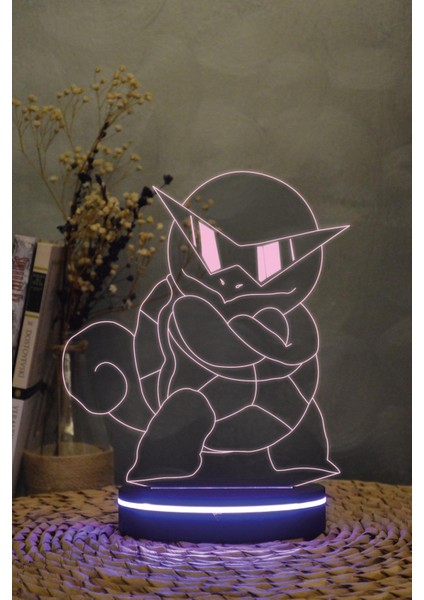 Squirtle , Pokemon - 3 Boyutlu 16 Renk Dekoratif Gece Lambası 3d modelleri