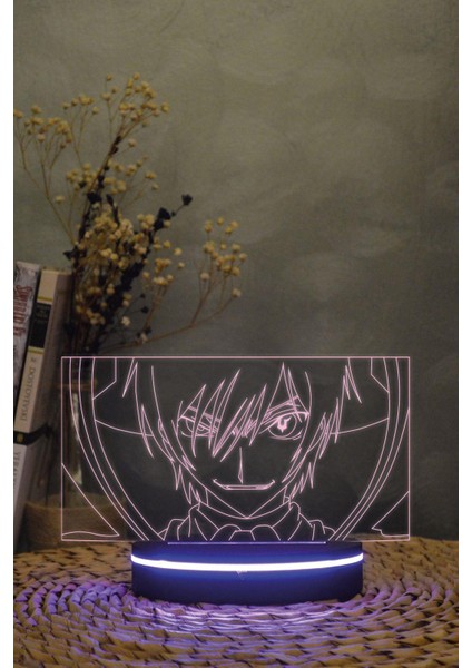 Lelouch Lamperouge - Code Geass - 3 Boyutlu 16 Renk Dekoratif Gece Lambası 3d