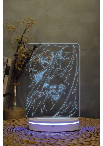 Maka Ve Soul , Soul Eater - 3 Boyutlu Dekoratif Gece Lambası 3d