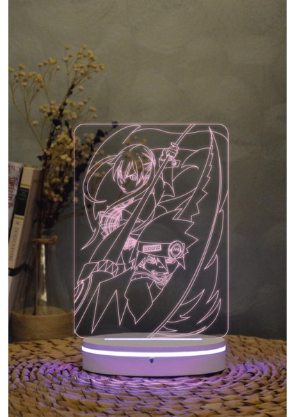 Maka Ve Soul , Soul Eater - 3 Boyutlu Dekoratif Gece Lambası 3d modelleri