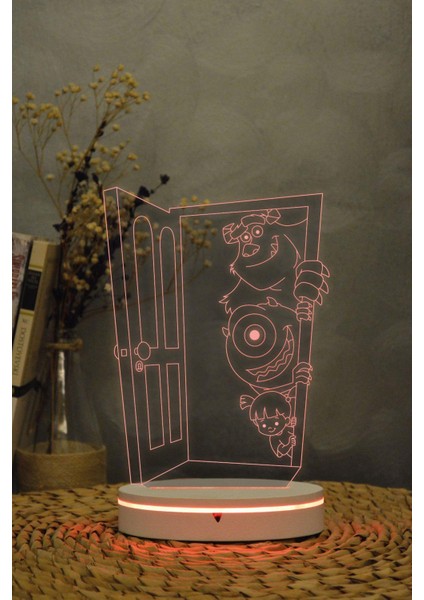 Sevimli Canavarlar - 3 Boyutlu 16 Renk Dekoratif Gece Lambası 3d fiyatları