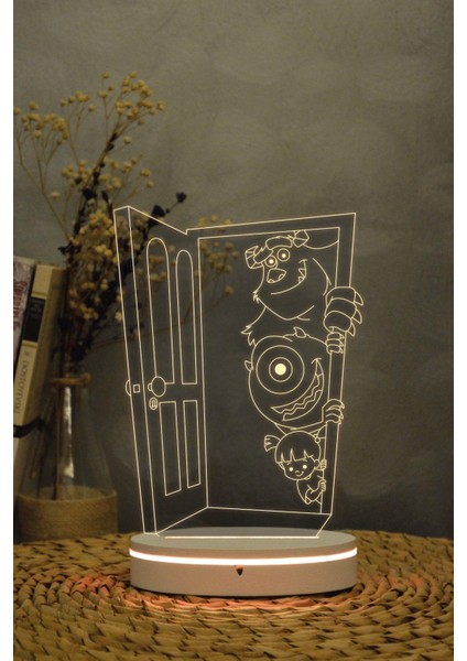 Sevimli Canavarlar - 3 Boyutlu 16 Renk Dekoratif Gece Lambası 3d fırsatları