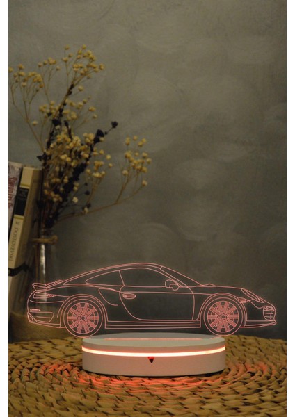 Porshce 911 - 3 Boyutlu 16 Renk Dekoratif Gece Lambası 3d fiyatları