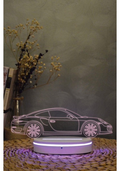 Porshce 911 - 3 Boyutlu 16 Renk Dekoratif Gece Lambası 3d fırsatları