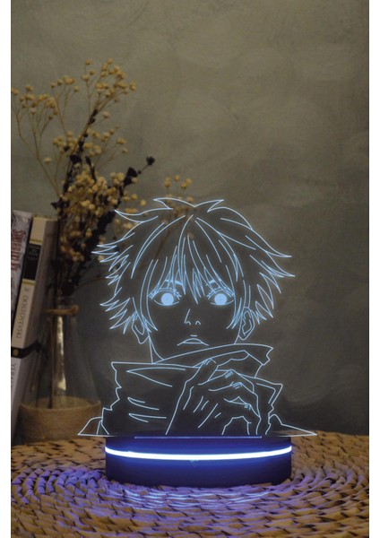 Satoru Gojo , Jujutsu Kaisen - 3 Boyutlu 16 Renk Dekoratif Gece Lambası 3d