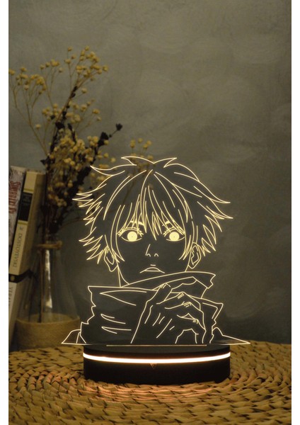 Satoru Gojo , Jujutsu Kaisen - 3 Boyutlu 16 Renk Dekoratif Gece Lambası 3d fırsatları