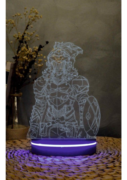 Goblin Slayer - 3 Boyutlu Led Lamba 16 Renk Dekoratif Anime Gece Lambası 3d