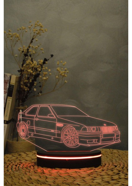 Bmw E36 - 3 Boyutlu 16 Renk Dekoratif Gece Lambası 3d fiyatları