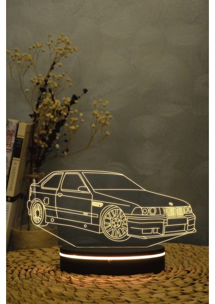 Bmw E36 - 3 Boyutlu 16 Renk Dekoratif Gece Lambası 3d fırsatları