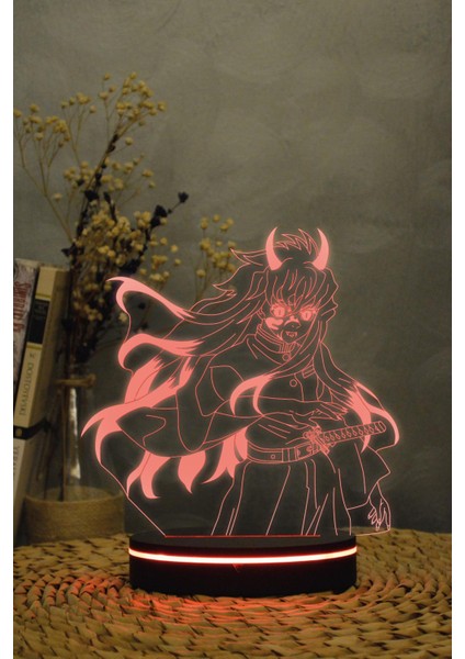 Muichiro Tokita , Demon Form - Demon Slayer - 3 Boyutlu 16 Renk Dekoratif Gece Lambası 3d fiyatları