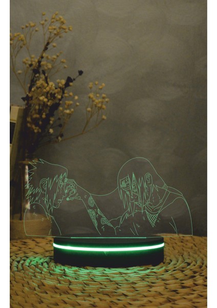 Sasuke, Itachi, Naruto - 3 Boyutlu Led Lamba 16 Renk Dekoratif Anime Gece Lambası 3d indirimleri