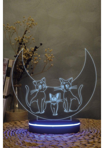 Luna Artemis Diana , Ay Savaşçısı - 3 Boyutlu 16 Renk Dekoratif Gece Lambası 3d fiyatları