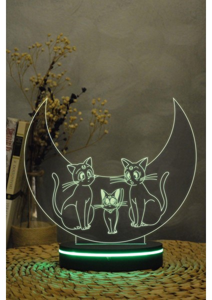 Luna Artemis Diana , Ay Savaşçısı - 3 Boyutlu 16 Renk Dekoratif Gece Lambası 3d indirimleri