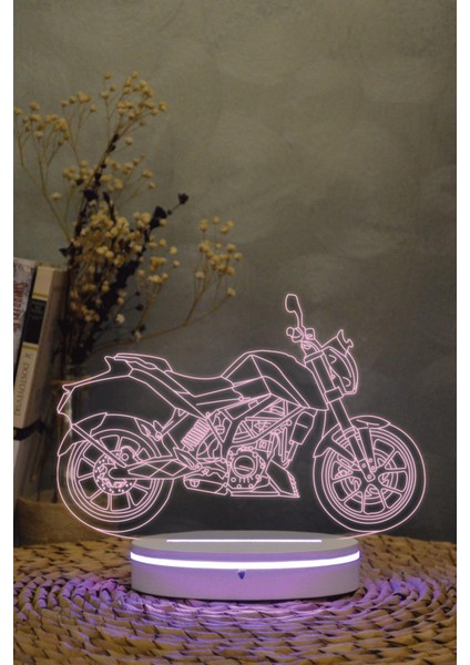 Ktm 250 Duke Motosiklet - 3 Boyutlu 16 Renk Dekoratif Gece Lambası 3d modelleri