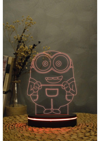 Minions - 3 Boyutlu 16 Renk Dekoratif Gece Lambası 3d fiyatları