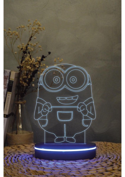 Minions - 3 Boyutlu 16 Renk Dekoratif Gece Lambası 3d modelleri