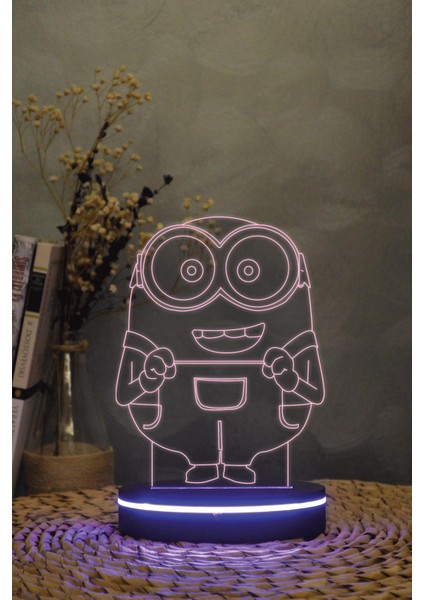 Minions - 3 Boyutlu 16 Renk Dekoratif Gece Lambası 3d fırsatları