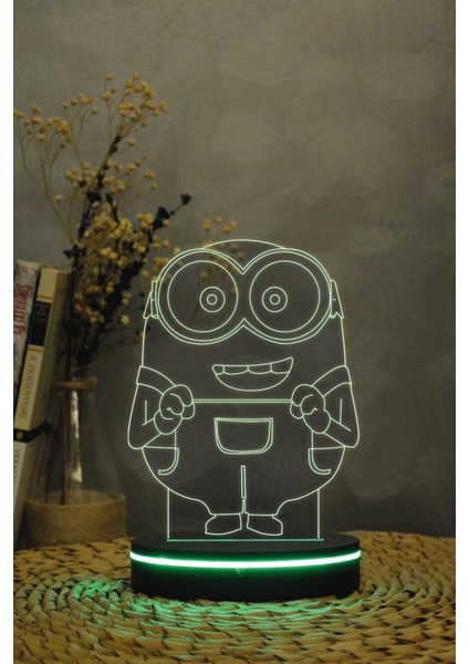 Minions - 3 Boyutlu 16 Renk Dekoratif Gece Lambası 3d indirimleri