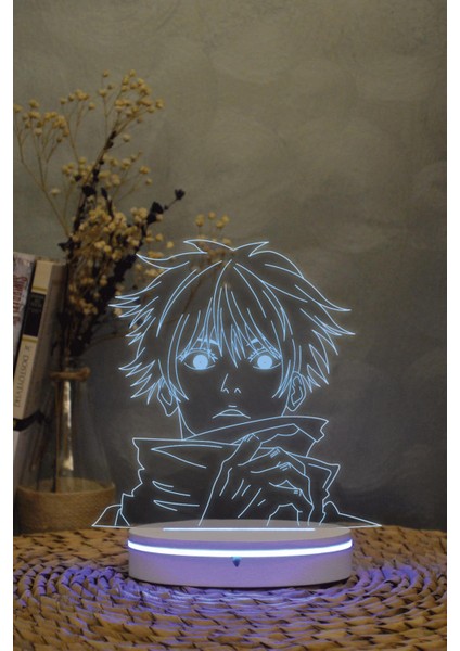 Satoru Gojo , Jujutsu Kaisen - 3 Boyutlu 16 Renk Dekoratif Gece Lambası 3d