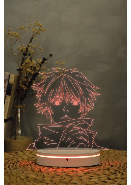 Satoru Gojo , Jujutsu Kaisen - 3 Boyutlu 16 Renk Dekoratif Gece Lambası 3d fiyatları