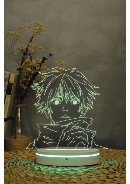 Satoru Gojo , Jujutsu Kaisen - 3 Boyutlu 16 Renk Dekoratif Gece Lambası 3d indirimleri