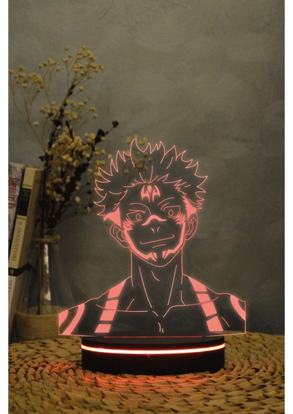 Sukuna Jujutsu Kaisen - 3 Boyutlu 16 Renk Dekoratif Gece Lambası 3d