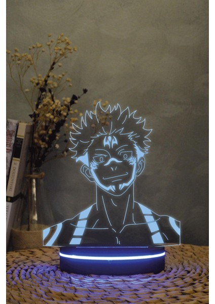 Sukuna Jujutsu Kaisen - 3 Boyutlu 16 Renk Dekoratif Gece Lambası 3d fiyatları