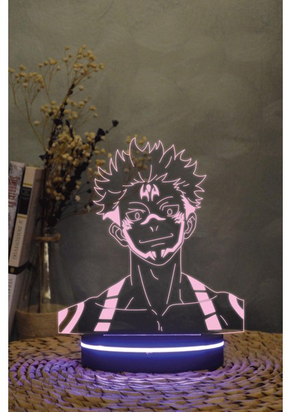 Sukuna Jujutsu Kaisen - 3 Boyutlu 16 Renk Dekoratif Gece Lambası 3d modelleri