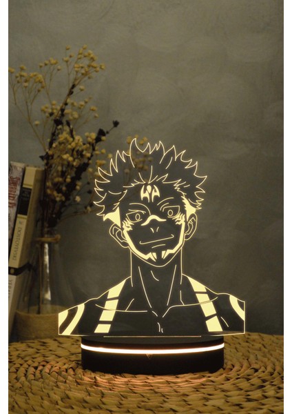 Sukuna Jujutsu Kaisen - 3 Boyutlu 16 Renk Dekoratif Gece Lambası 3d fırsatları