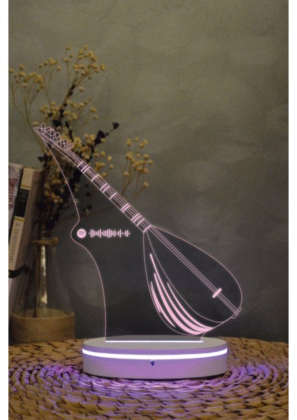 Saz - 3 Boyutlu 16 Renk Dekoratif Gece Lambası 3d modelleri