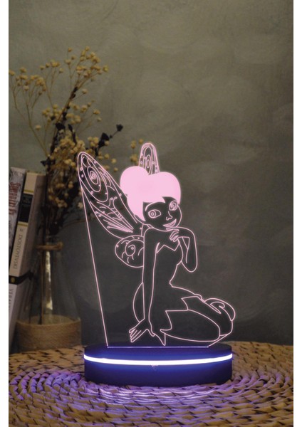 Tinker Bell , Peter Pan - 3 Boyutlu 16 Renk Dekoratif Gece Lambası 3d fırsatları