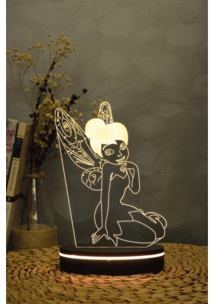 Tinker Bell , Peter Pan - 3 Boyutlu 16 Renk Dekoratif Gece Lambası 3d indirimleri