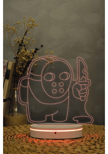 Among Us - 3 Boyutlu 16 Renk Dekoratif Gece Lambası 3d