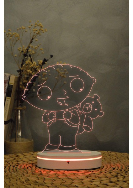 Stewie Griffin , Family Guy - 3 Boyutlu 16 Renk Dekoratif Gece Lambası 3d fiyatları