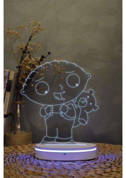 Stewie Griffin , Family Guy - 3 Boyutlu 16 Renk Dekoratif Gece Lambası 3d modelleri