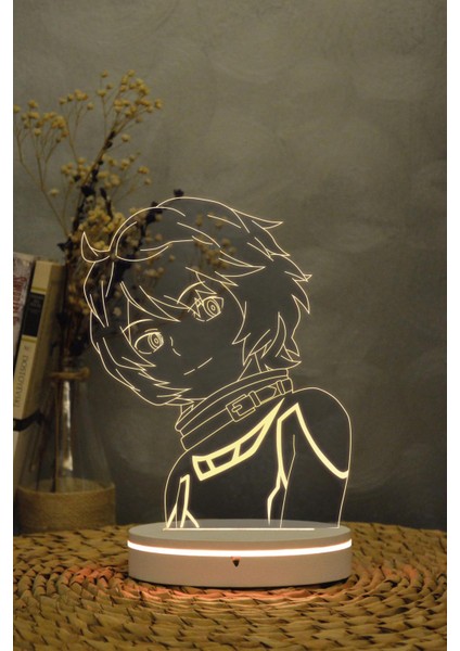 Yuma Kuga, World Trigger - 3 Boyutlu 16 Renk Dekoratif Gece Lambası 3d fırsatları