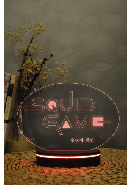 Squad Game - 3 Boyutlu 16 Renk Dekoratif Gece Lambası 3d