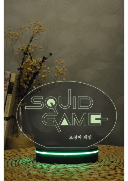 Squad Game - 3 Boyutlu 16 Renk Dekoratif Gece Lambası 3d