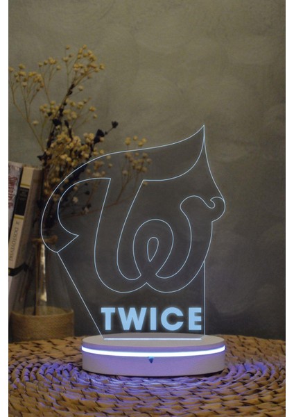 Twice - 3 Boyutlu 16 Renk Dekoratif Gece Lambası 3d