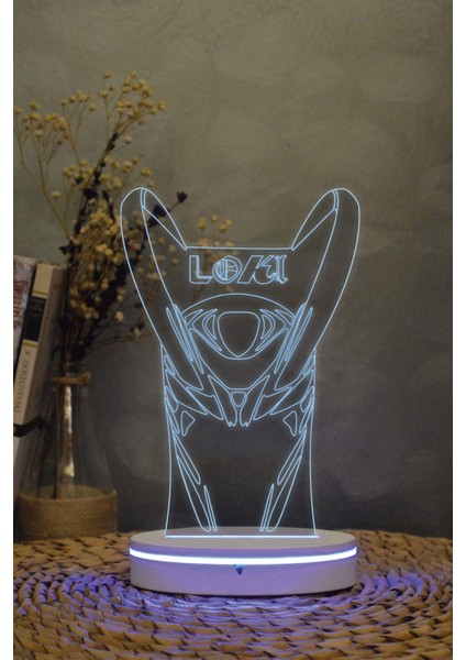 Loki , Marvel - 3 Boyutlu 16 Renk Dekoratif Gece Lambası 3d