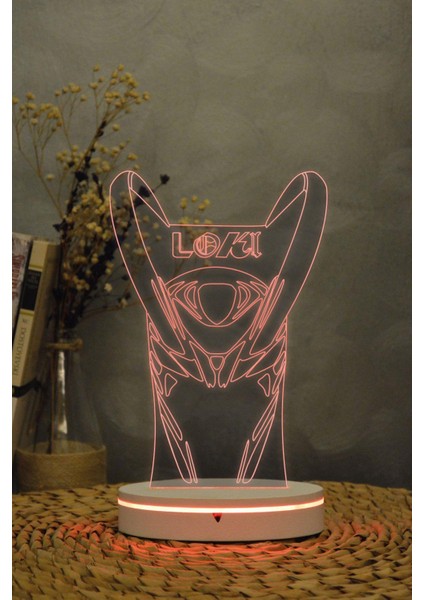 Loki , Marvel - 3 Boyutlu 16 Renk Dekoratif Gece Lambası 3d