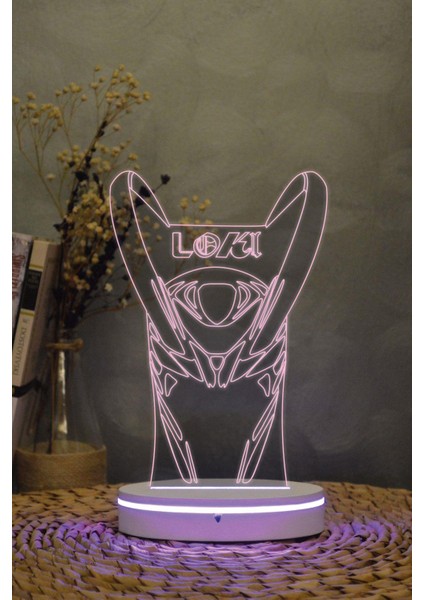 Loki , Marvel - 3 Boyutlu 16 Renk Dekoratif Gece Lambası 3d