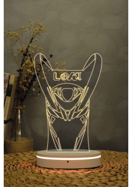 Loki , Marvel - 3 Boyutlu 16 Renk Dekoratif Gece Lambası 3d