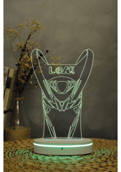 Loki , Marvel - 3 Boyutlu 16 Renk Dekoratif Gece Lambası 3d
