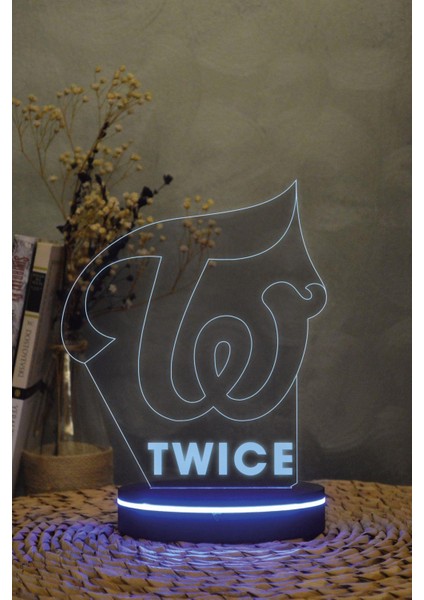 Twice - 3 Boyutlu 16 Renk Dekoratif Gece Lambası 3d modelleri