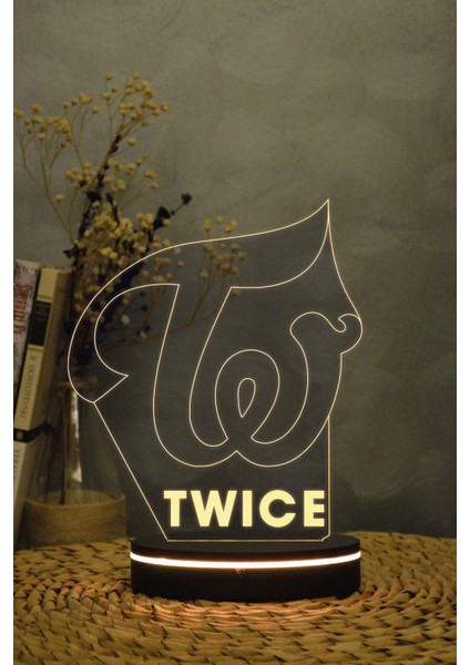 Twice - 3 Boyutlu 16 Renk Dekoratif Gece Lambası 3d fırsatları