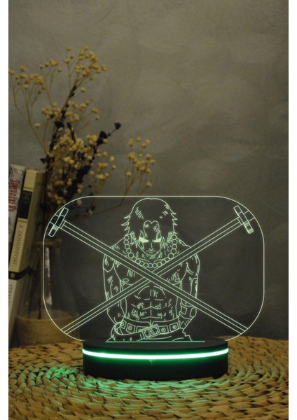 Ace , One Piece - 3 Boyutlu 16 Renk Dekoratif Gece Lambası 3d indirimleri