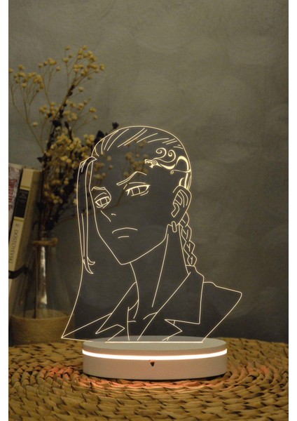 ( Draken ) Ken Ryuguji , Tokyo Revengers - 3 Boyutlu 16 Renk Dekoratif Gece Lambası 3d fırsatları